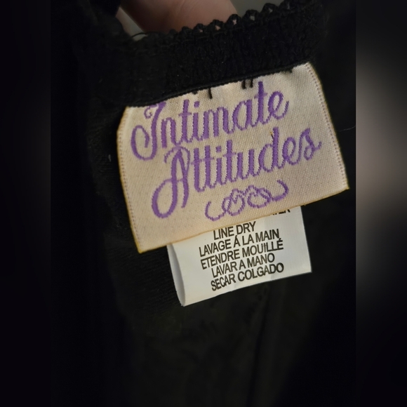 Intimate Attitudes vinatge black floral tie back front hopk corset | size 40 - Picture 6 of 9